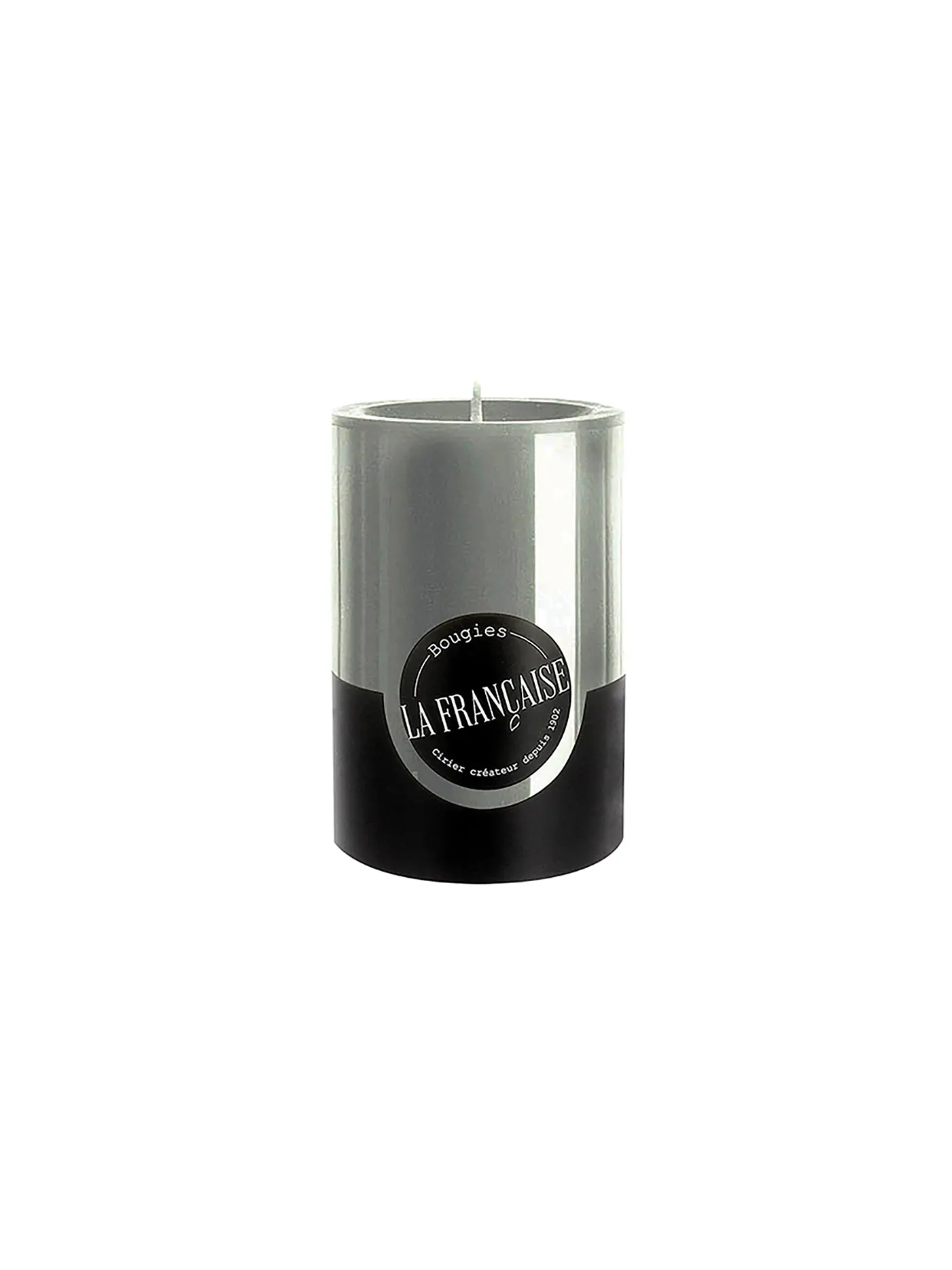 BOUGIES LA FRANCAISE | Stumpenkerze COLORAMA 10x7cm noir | grau